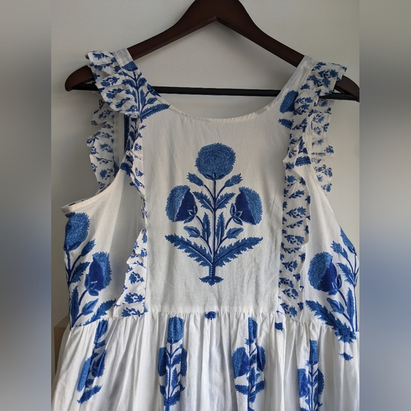 Rare Blue and White Pink City Prints dress - Picture 2 of 5